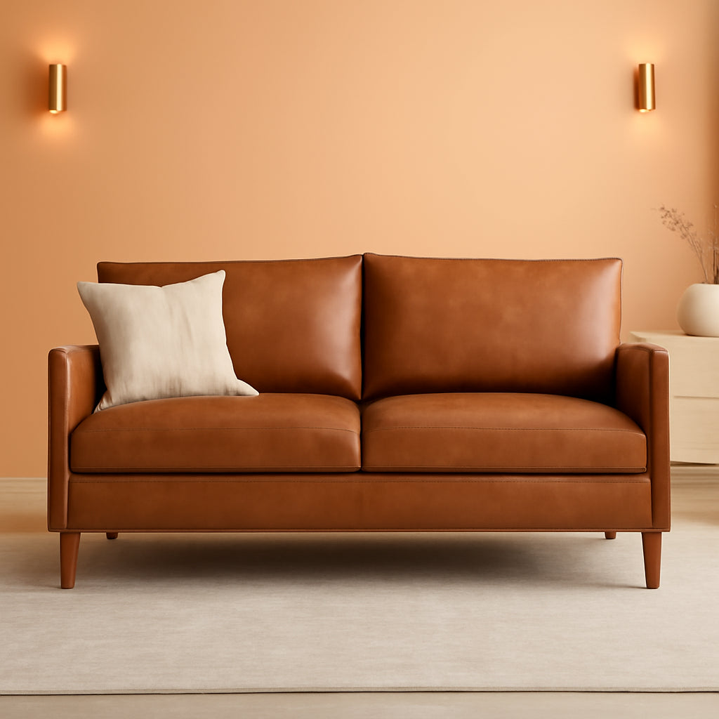 Comfy 78 Inch Faux Leather Sofa for Modern Living