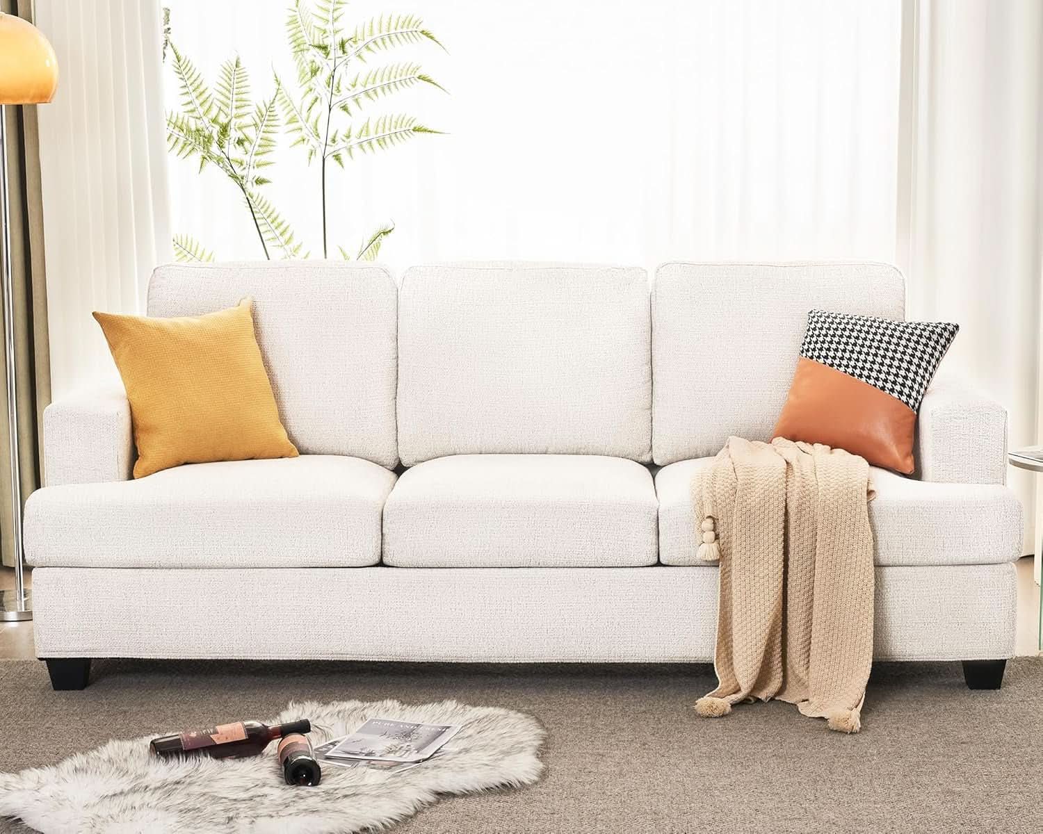Comfy 89 Inch Sofa with Extra Deep Seats