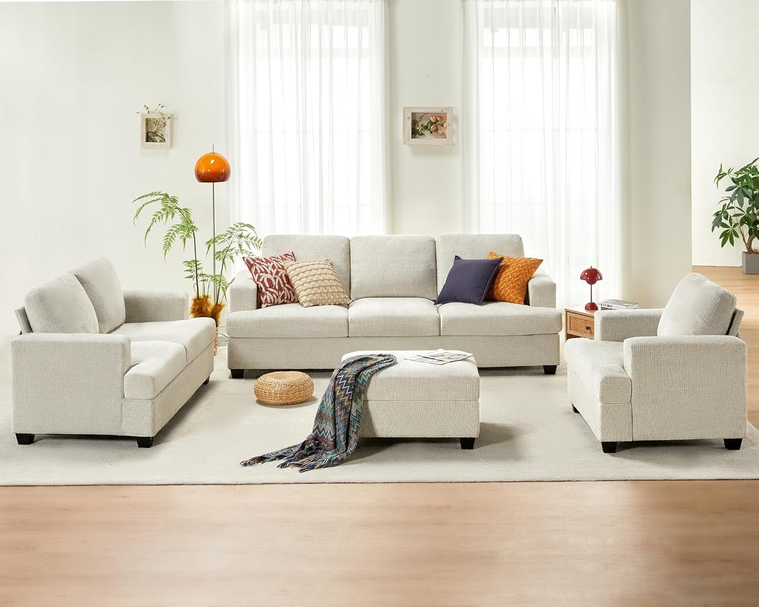 Comfy 89 Inch Sofa with Extra Deep Seats