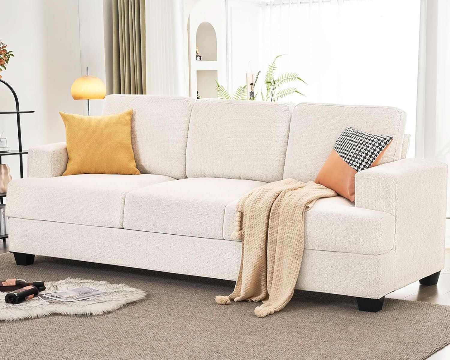 Comfy 89 Inch Sofa with Extra Deep Seats