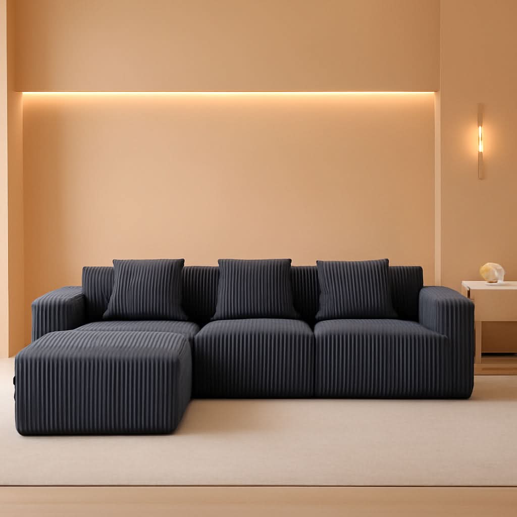 Comfy L Shaped Modular Memory Foam Sectional Sofa