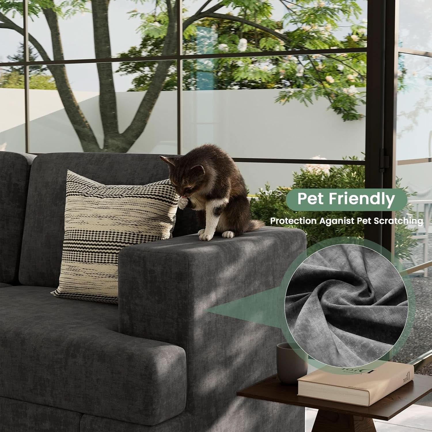 Comfy Modern Sleeper Couch Set for Living Room