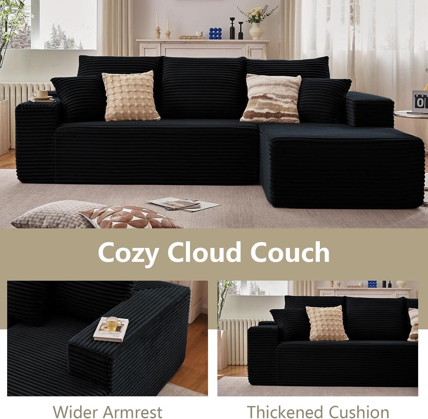 Comfy Modular Sectional Sofa With Chaise Lounge Design