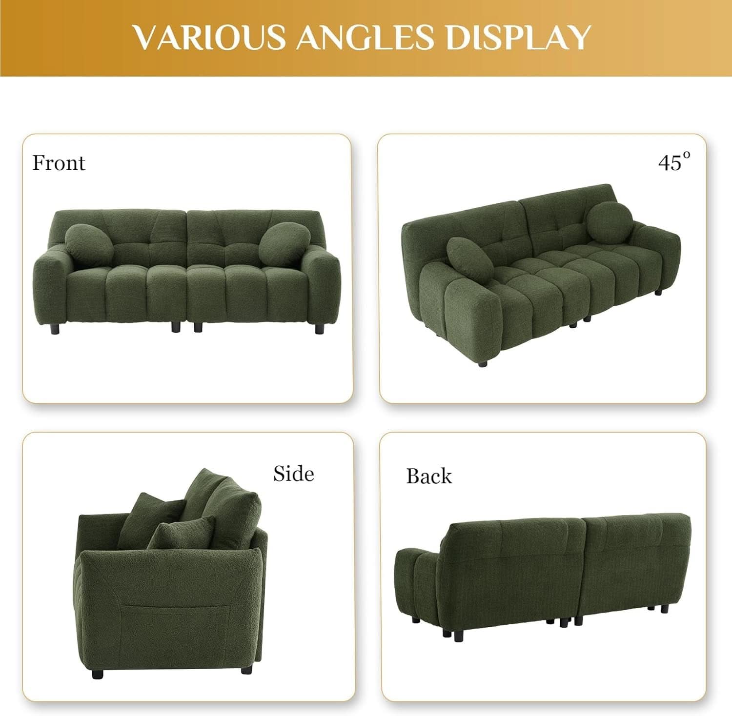 Comfy Oversized Boucle Cloud Sofa With Elegant Design