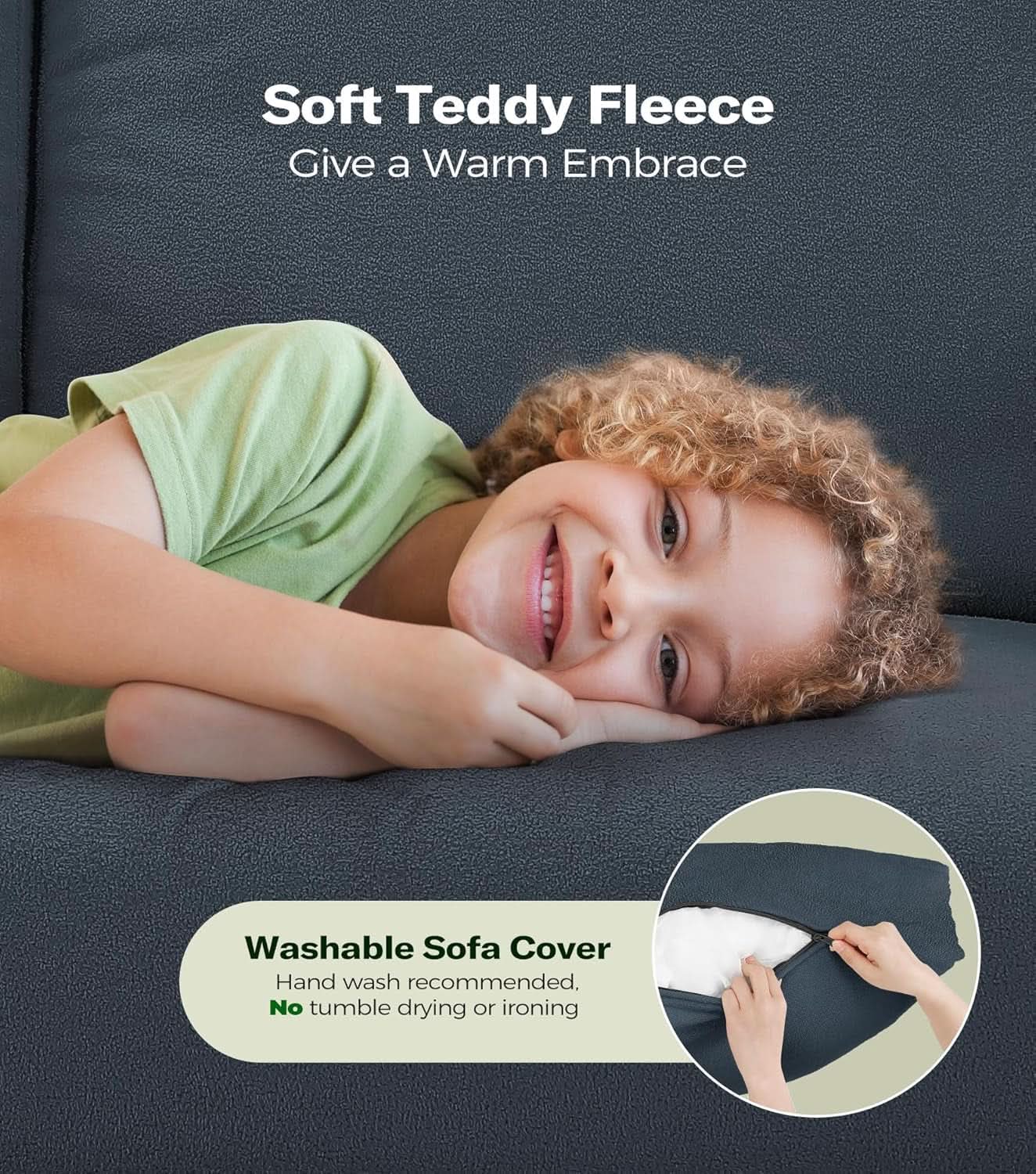 Comfy Teddy Loveseat Sofa Perfect For Small Spaces