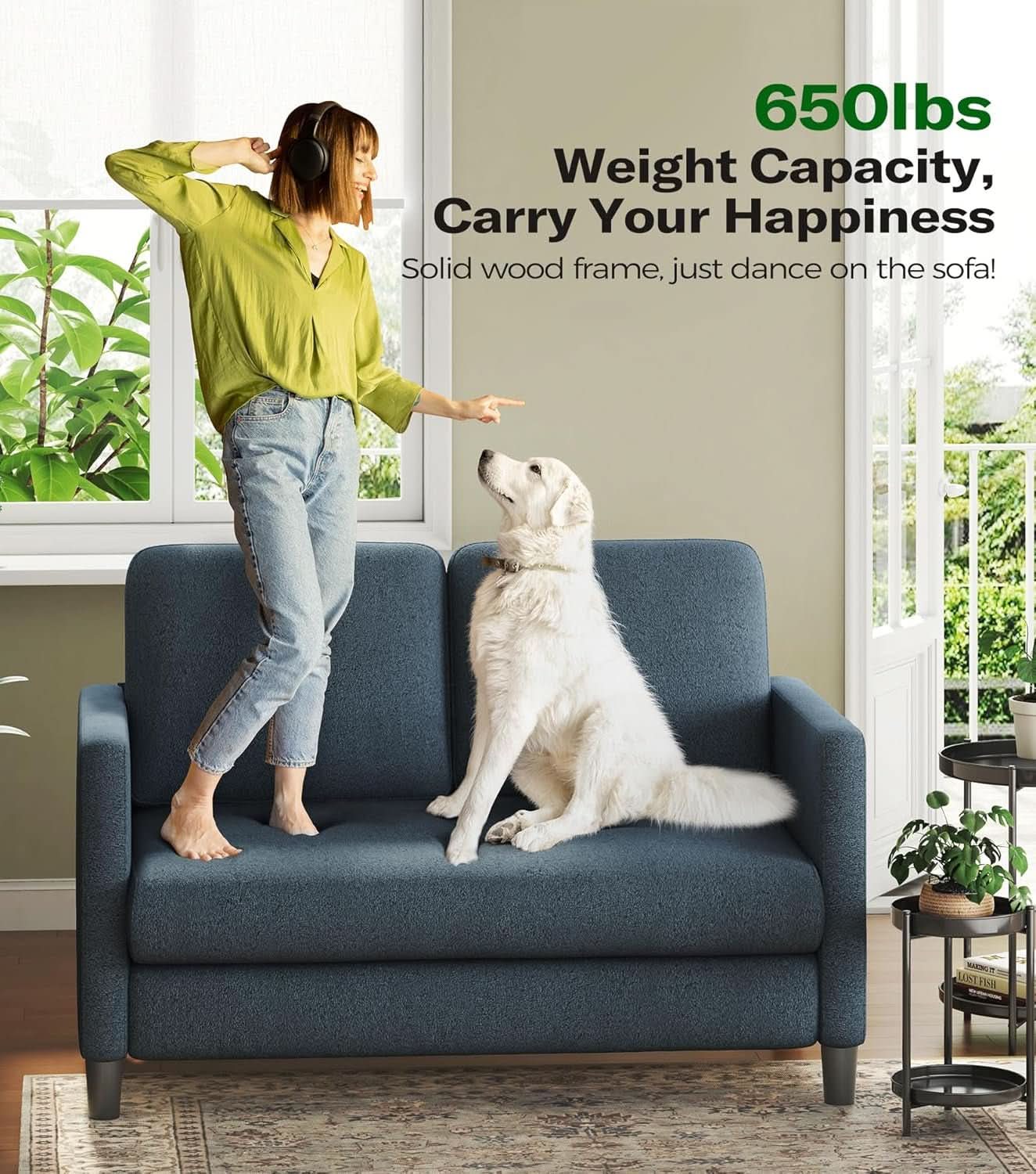 Comfy Teddy Loveseat Sofa Perfect For Small Spaces