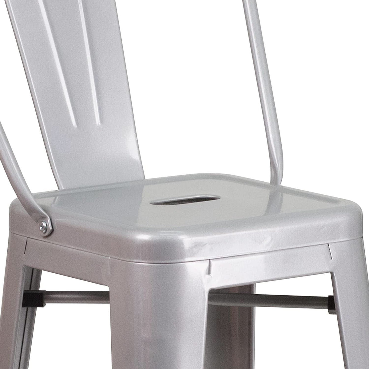 Commercial Grade Metal Barstool Set for Indoor Outdoor Use