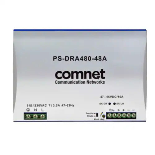 Comnet Industrial Din Rail Mounting 480 Watt 48 Volt Power Supply