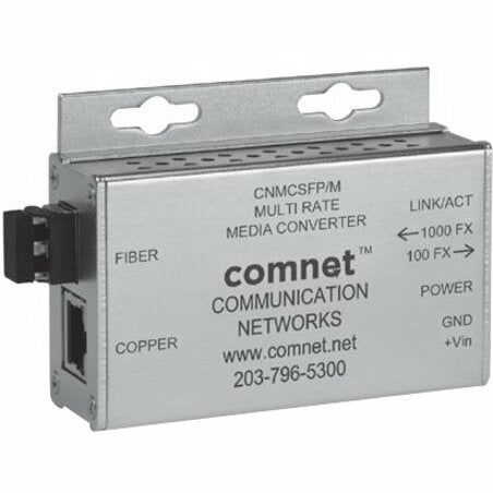 Comnet Mini 10/100/1000 Mbps Ethernet Media Converter With 100 Fx And 1000 Fx Support CNMCSFP/M
