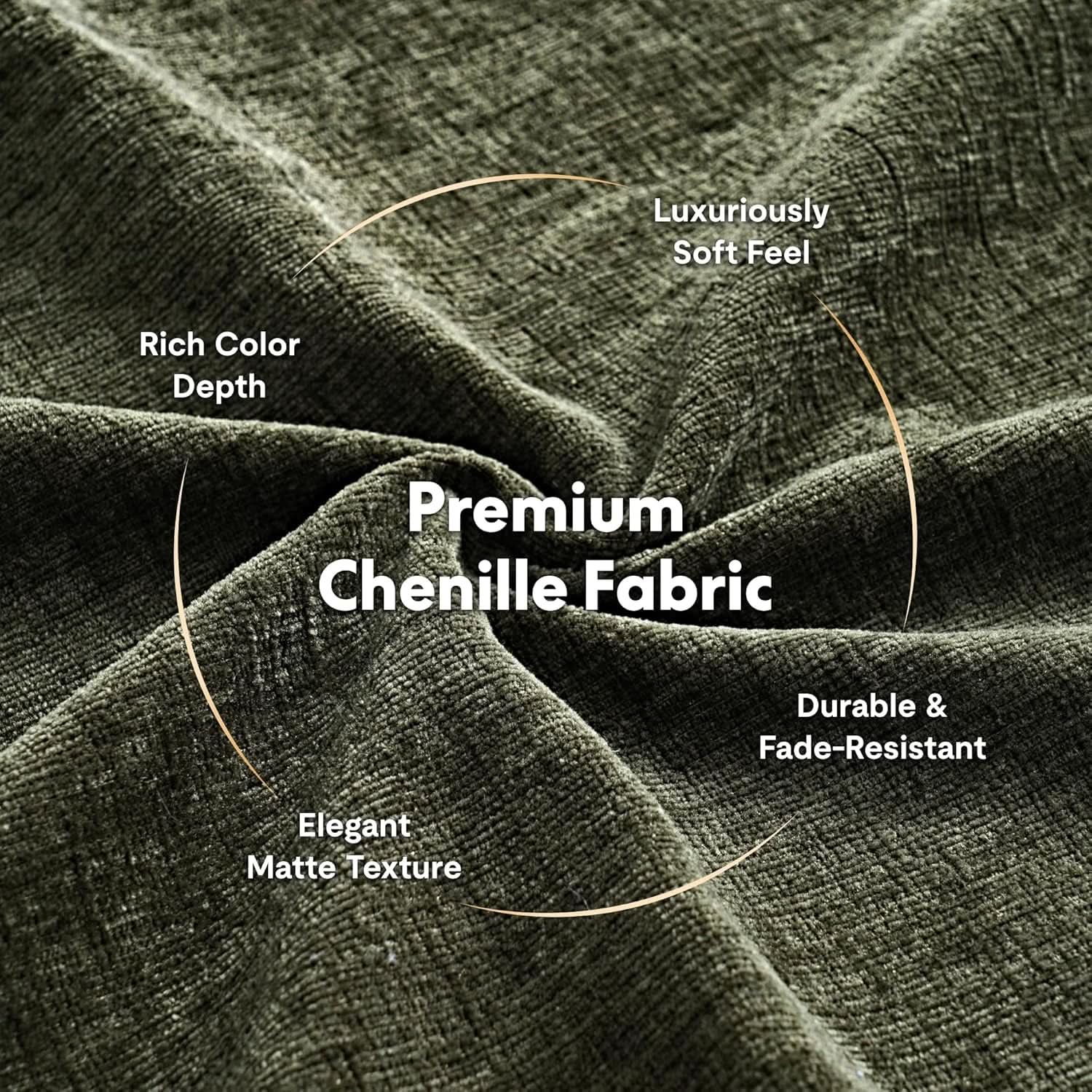 Compact Chenille Accent Chairs With Removable Covers