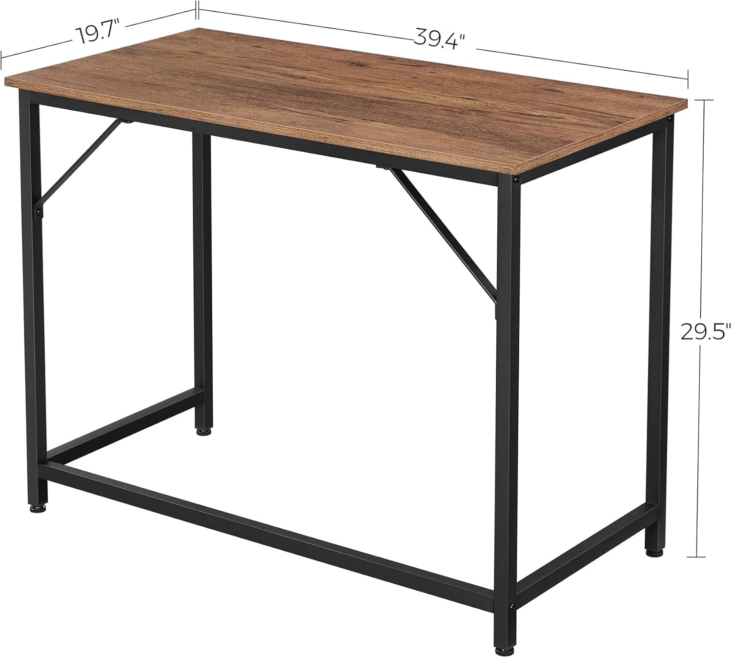 Compact Computer Desk Hazelnut Brown And Black 39 Inch Wide