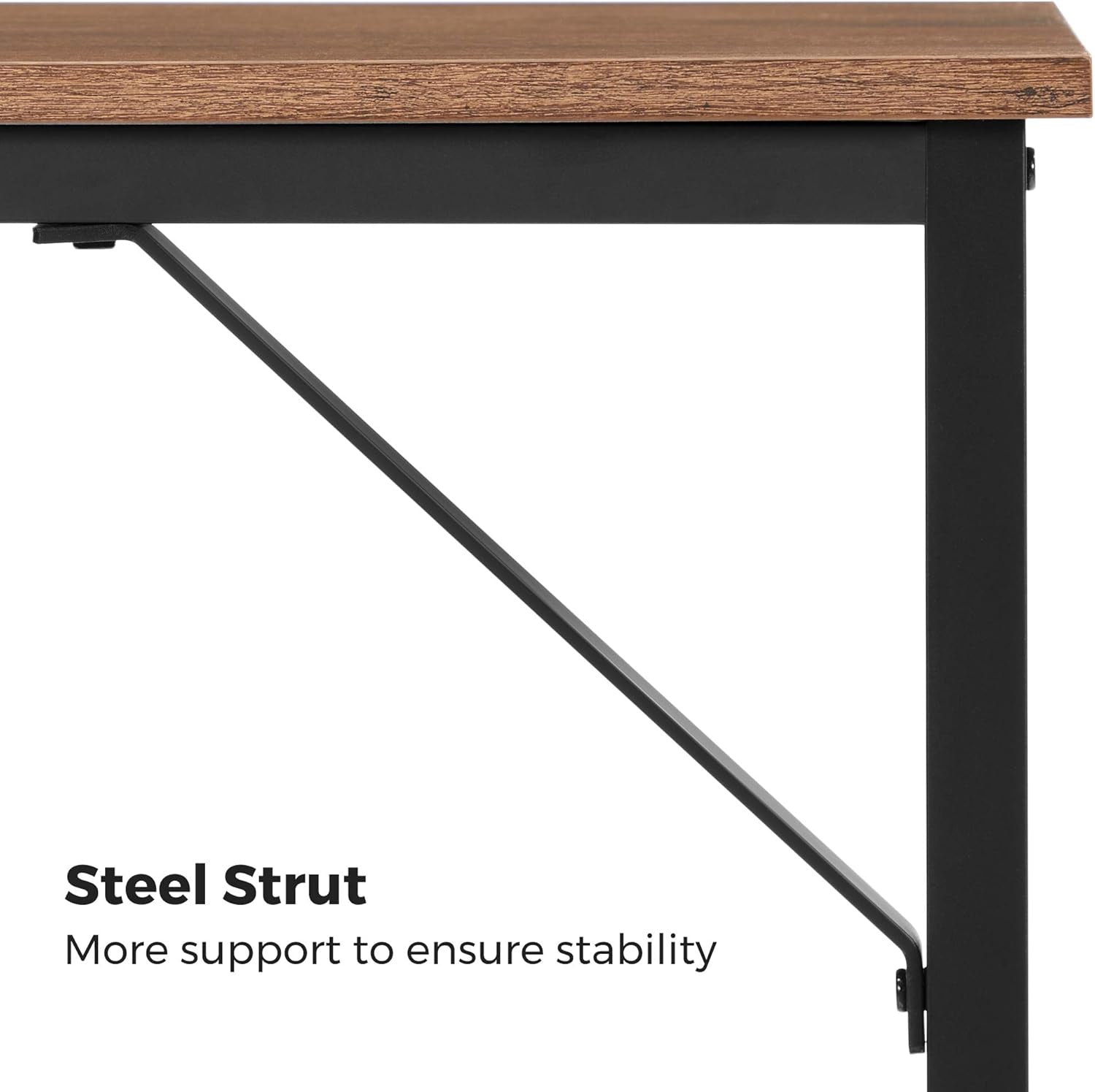 Compact Computer Desk Hazelnut Brown And Black 39 Inch Wide