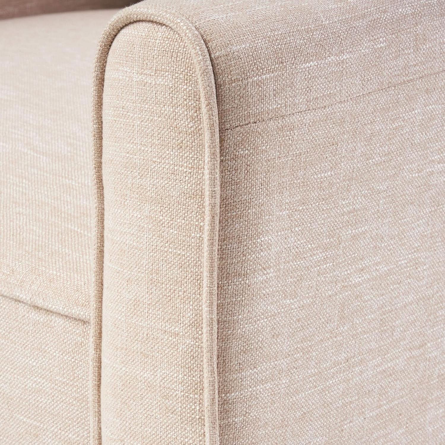 Compact Fabric Recliner Set Of 2 In Beige And Dark Brown