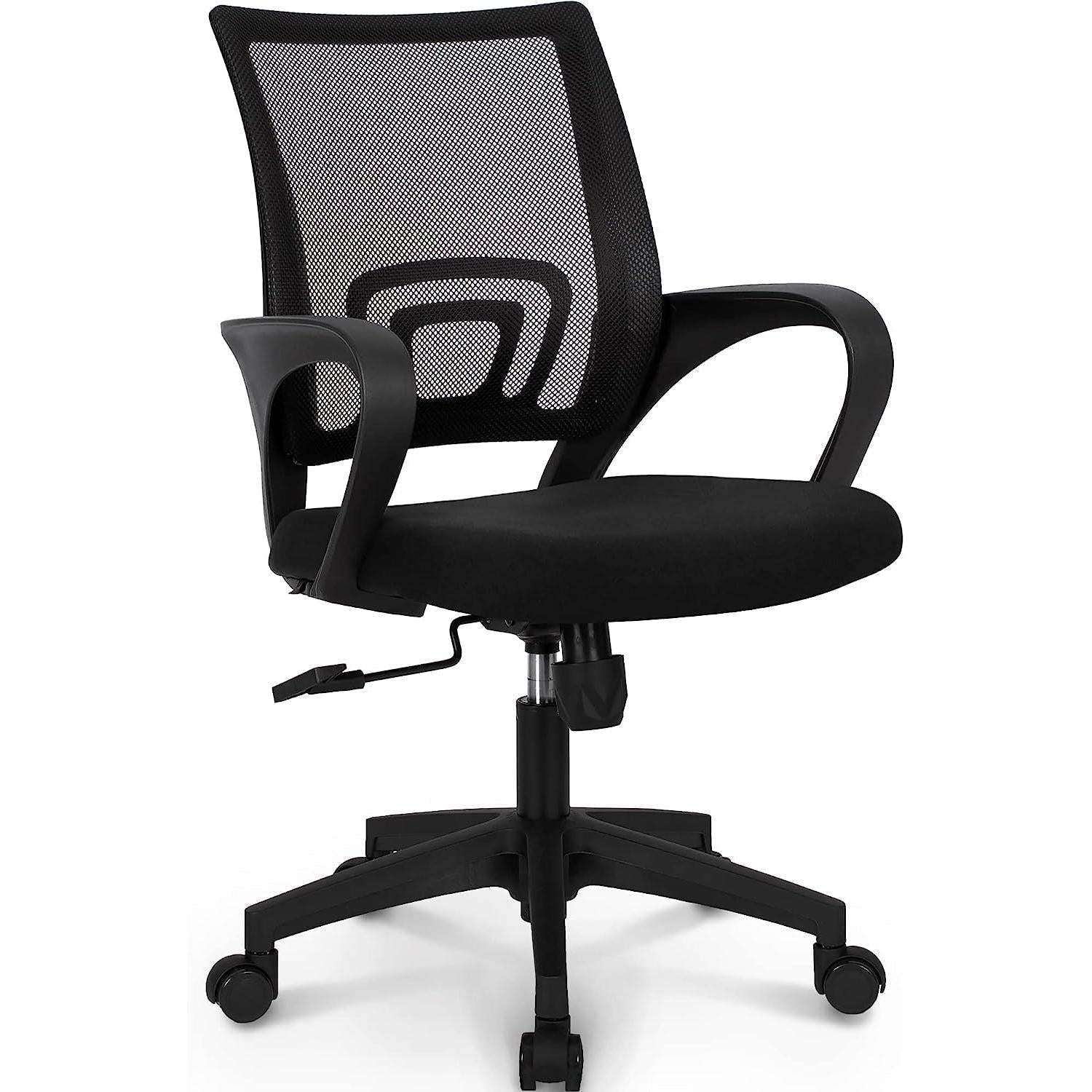 Compact Mid Back Mesh Office Chair With Lumbar Support