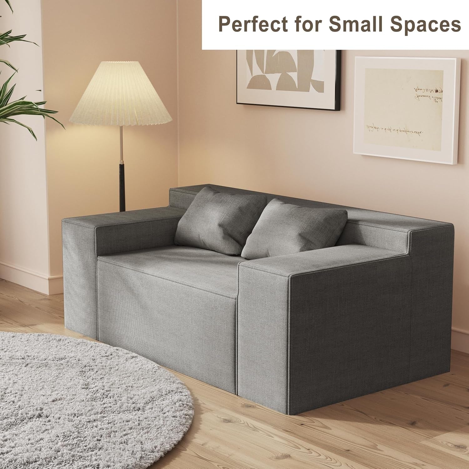 Compact Modern Loveseat Sofa Couch for Small Spaces