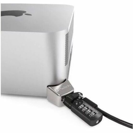 Compulocks Mac Studio Ledge Lock Adapter with Combination Cable Lock Silver MSLDG01CL