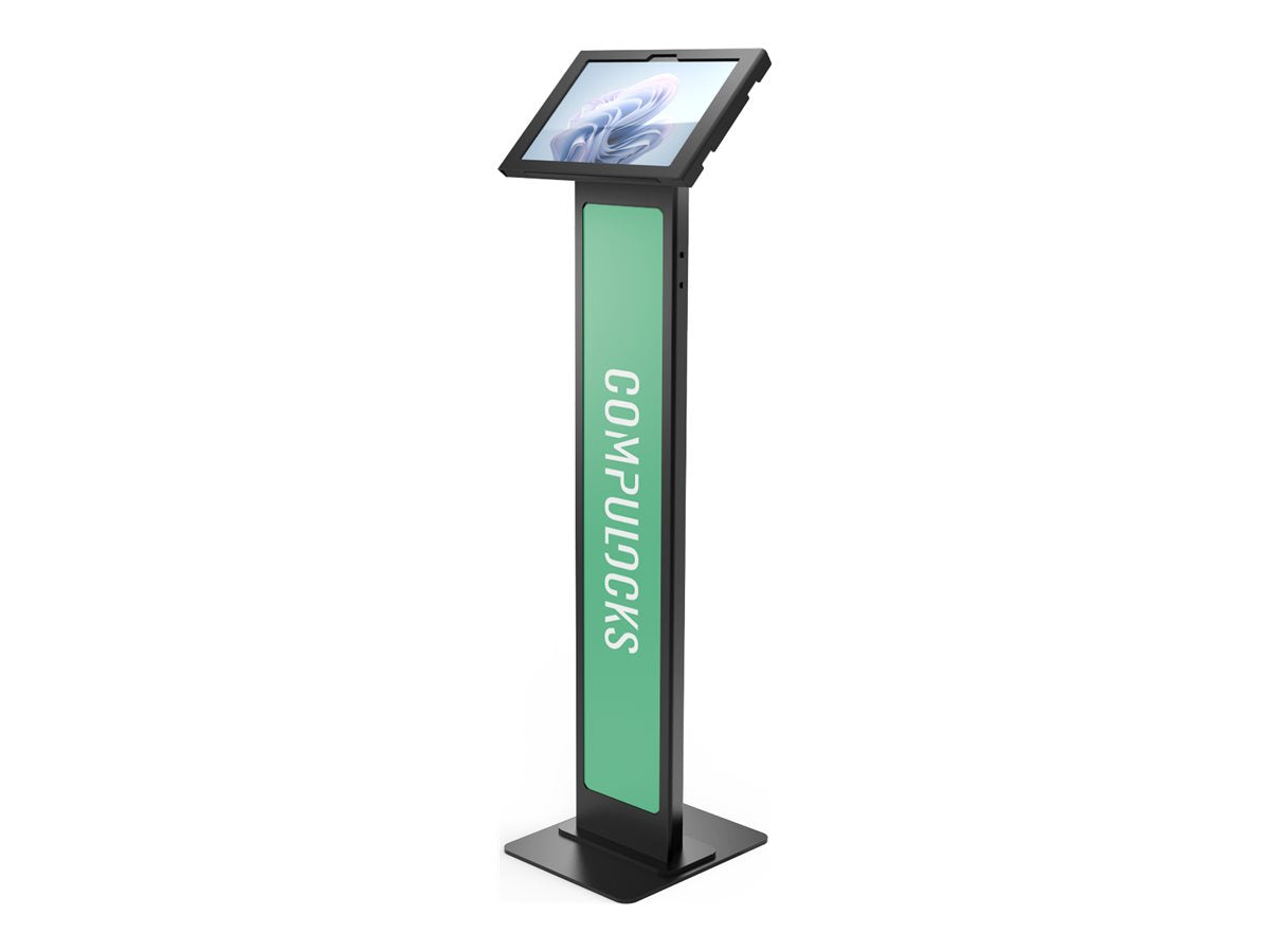 Compulocks Surface Pro 8-11 Apex Enclosure Brandable Floor Stand - Stand - for tablet - brandable - lockable - metal