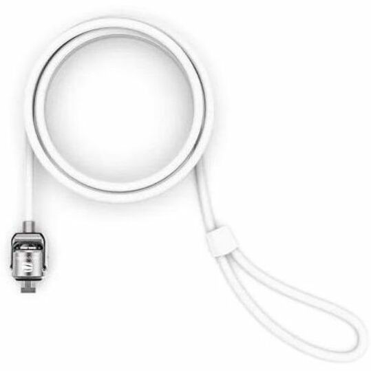 Compulocks T-bar Security Keyed Cable Lock White CL15W