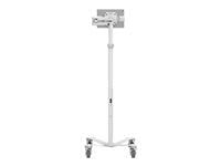 Compulocks Universal Tablet Cling Medical Rolling Cart Extended White