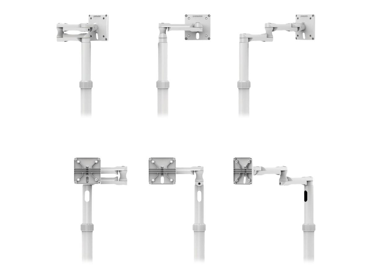 Compulocks iPad 10.2IN Space Enclosure Medical Rolling Cart Extended White