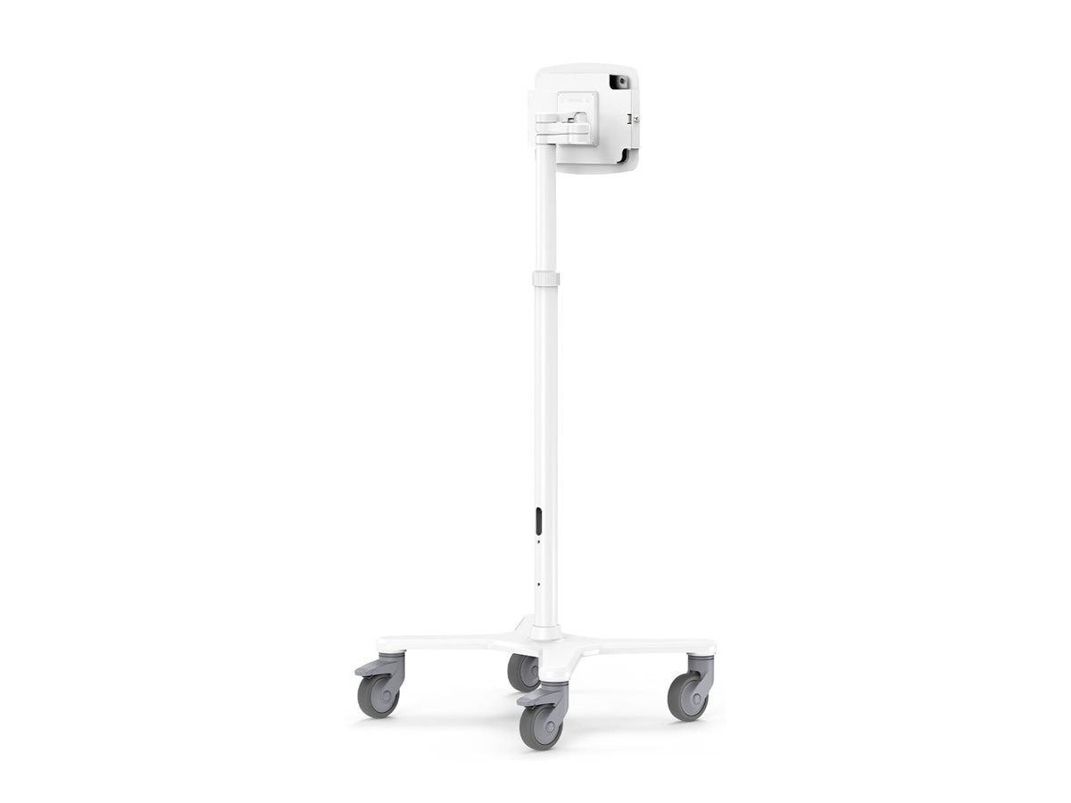 Compulocks iPad 10.2IN Space Enclosure Medical Rolling Cart Extended White