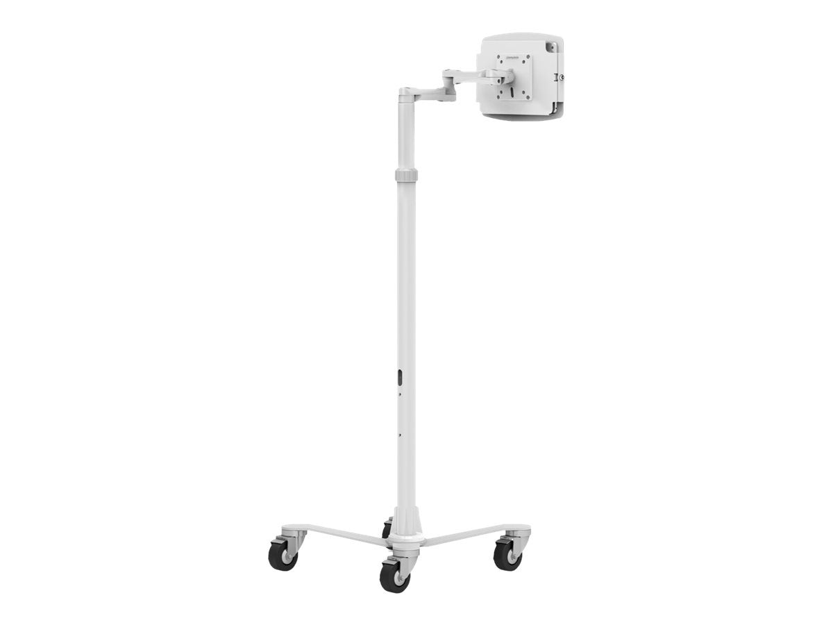Compulocks iPad 10.2IN Space Enclosure Medical Rolling Cart Extended White