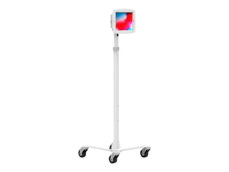 Compulocks iPad 10.2IN Space Enclosure Medical Rolling Cart Extended White