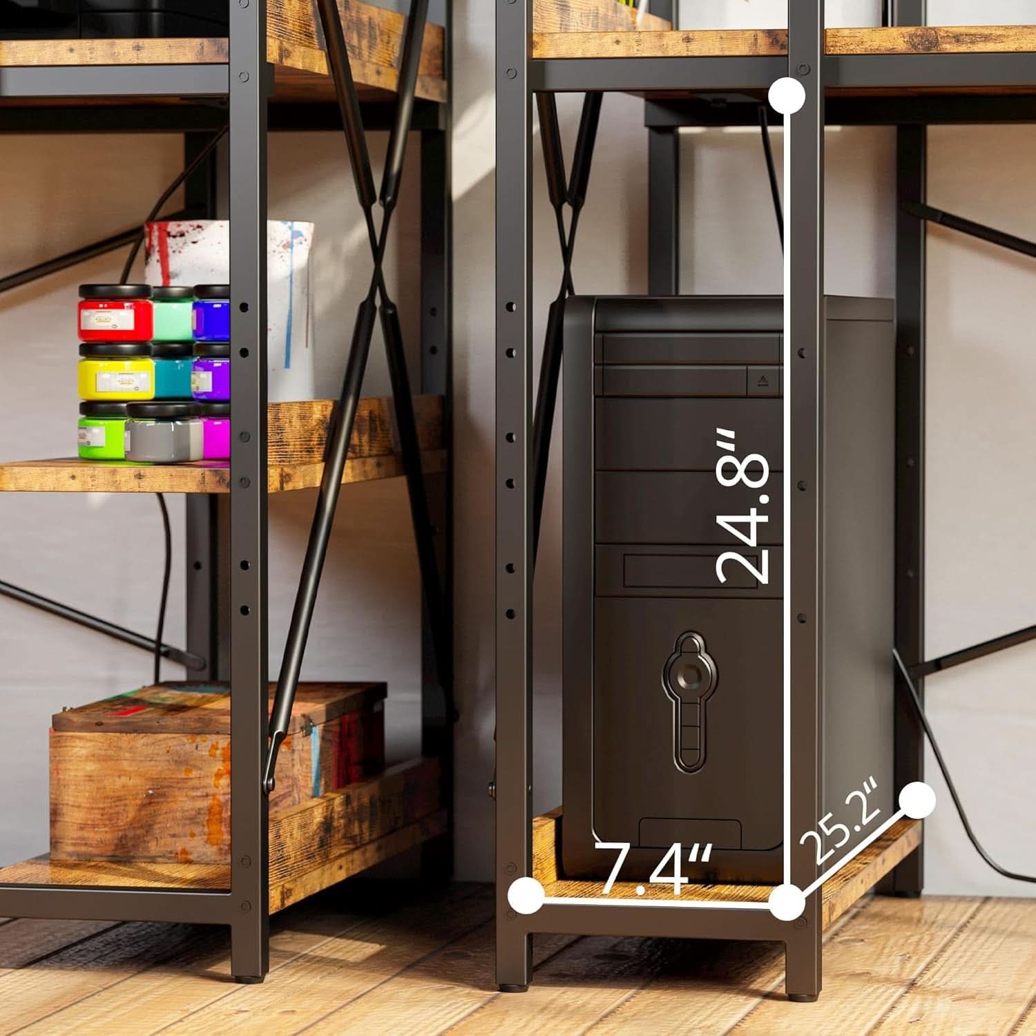 Computer Desk with Power Outlet and USB Charging Ports