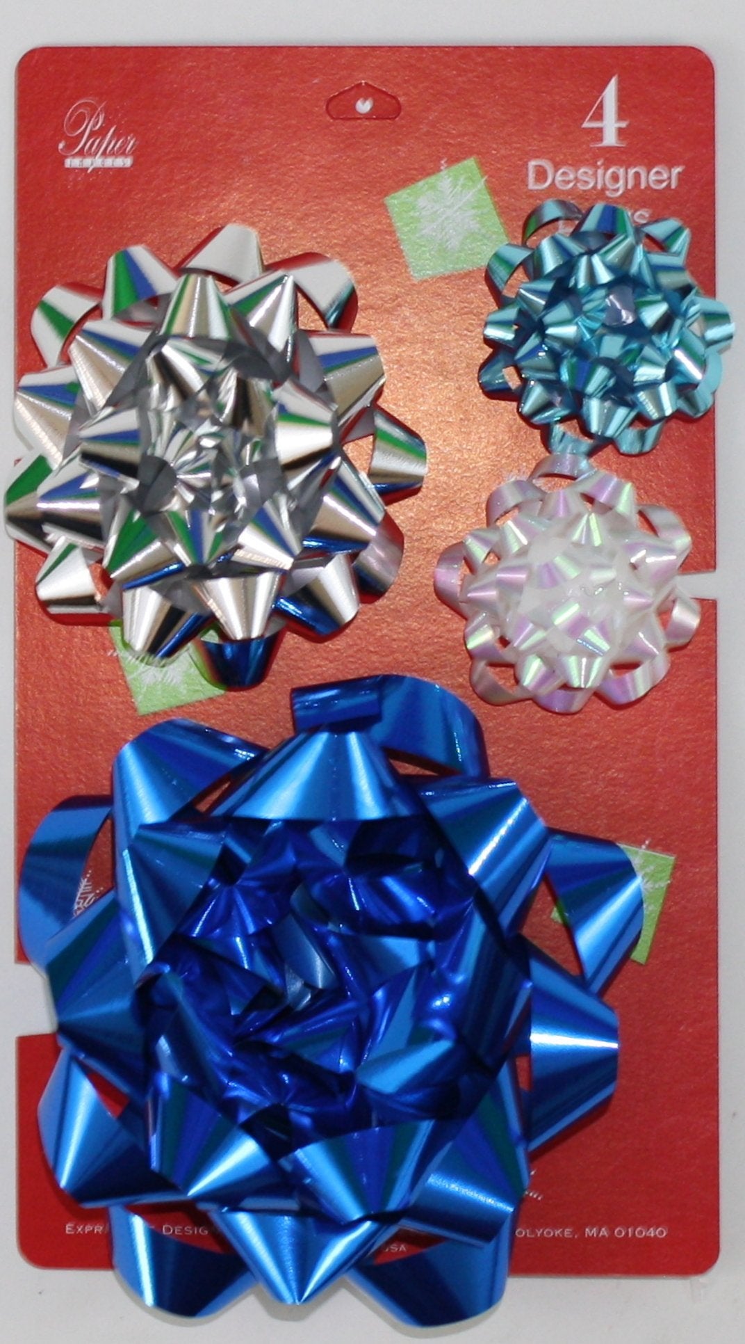 Confetti Bow 4 Pack - Burg/Gold