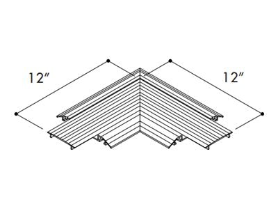 Connectrac Express - Cable raceway corner fitting - 90ï¿½ angled - flo
