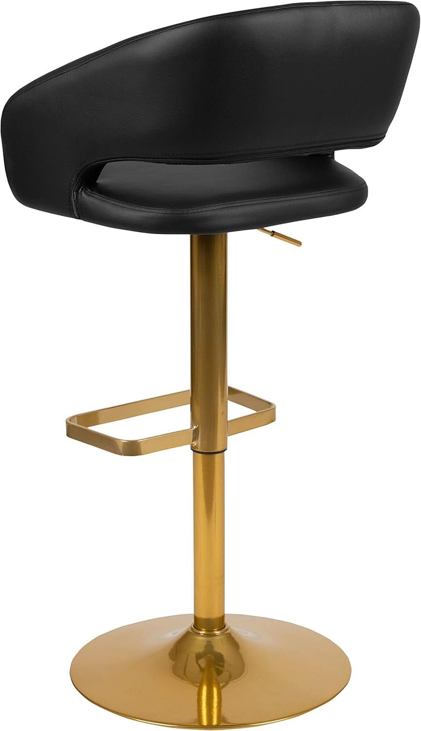 Contemporary Adjustable Height Barstool With Stylish Footrest