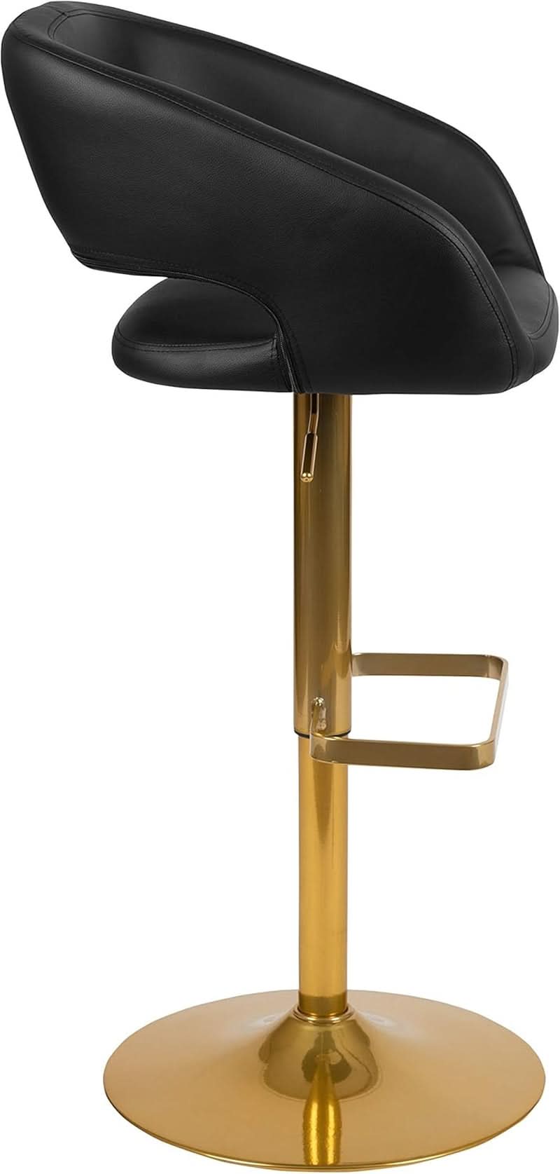 Contemporary Adjustable Height Barstool With Stylish Footrest