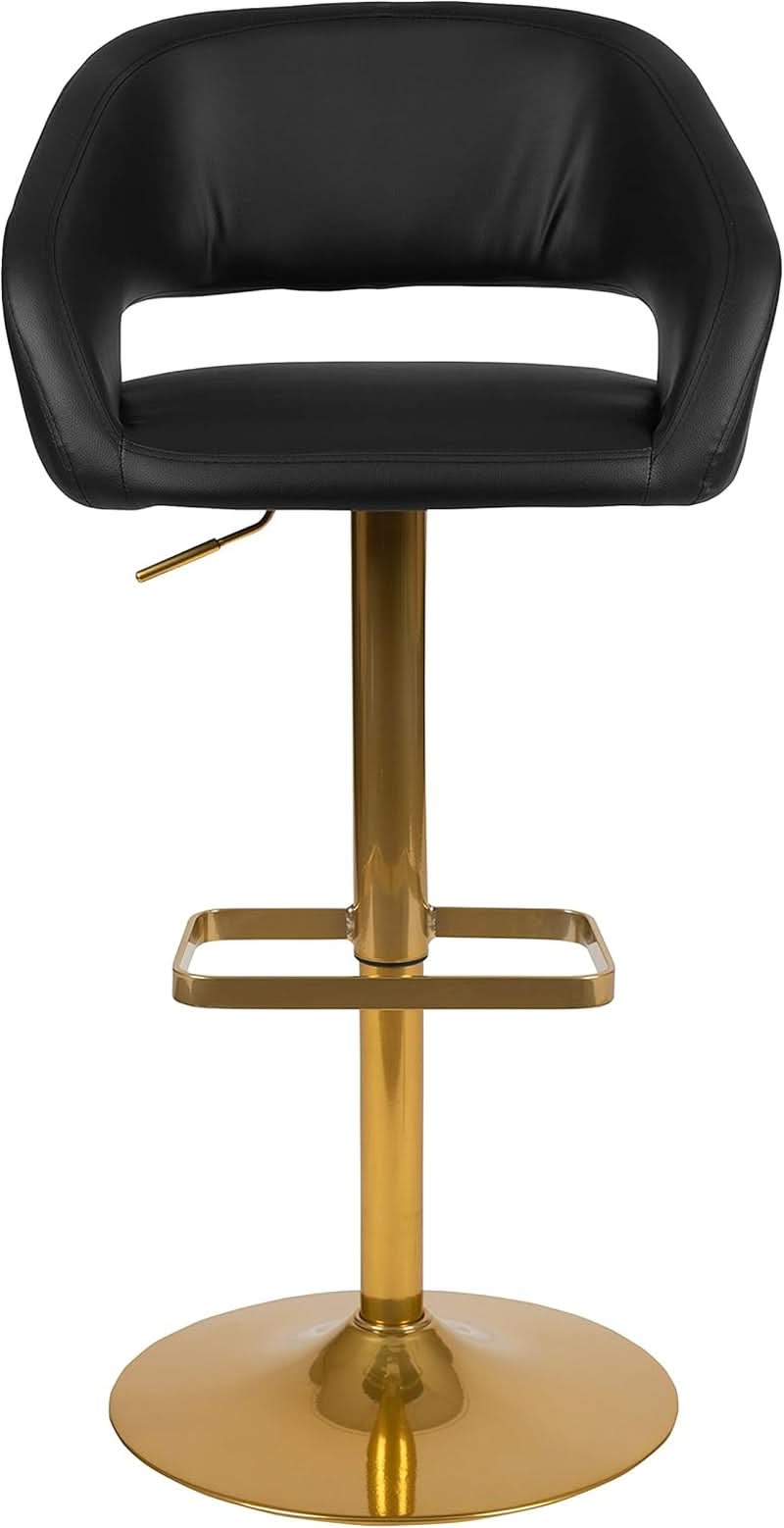 Contemporary Adjustable Height Barstool With Stylish Footrest