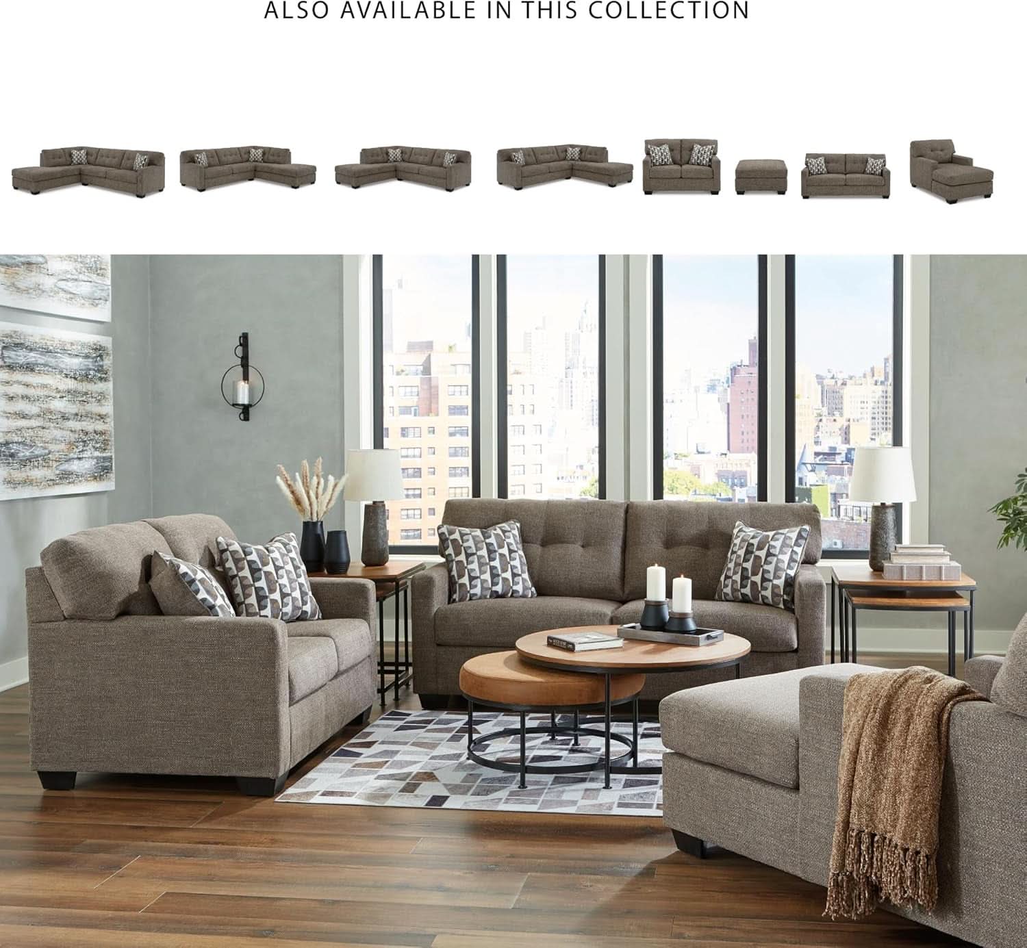Contemporary Espresso Full Size Sofa Sleeper MemoryFoam