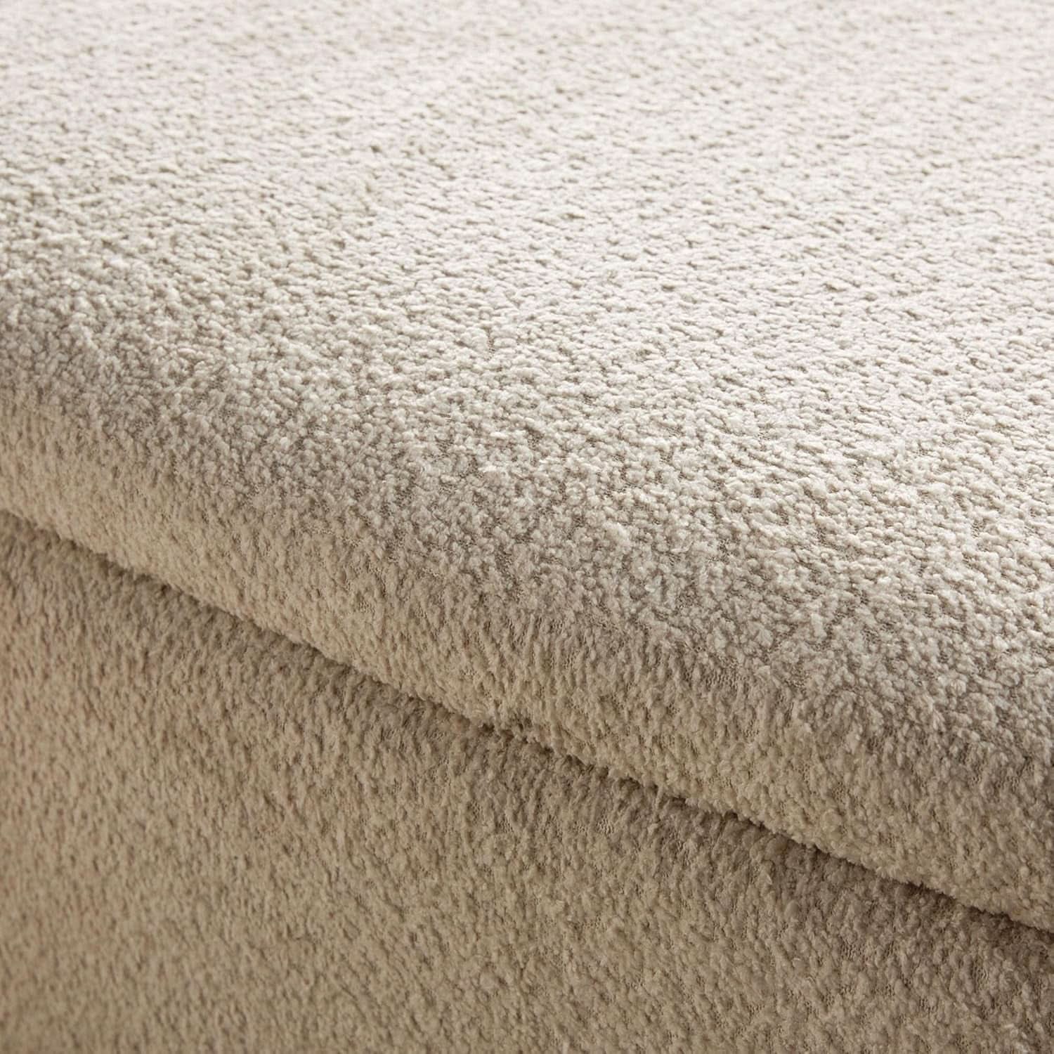 Contemporary Large Ivory Storage Ottoman With Legs