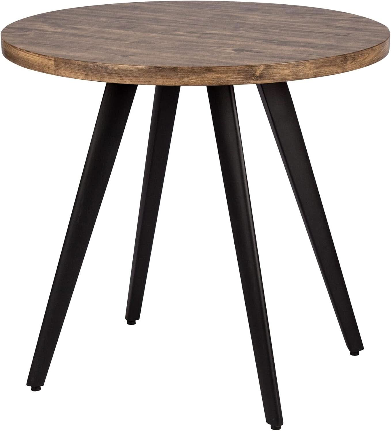 Contemporary Rustic Walnut Wood Dining Table 31.5in Round