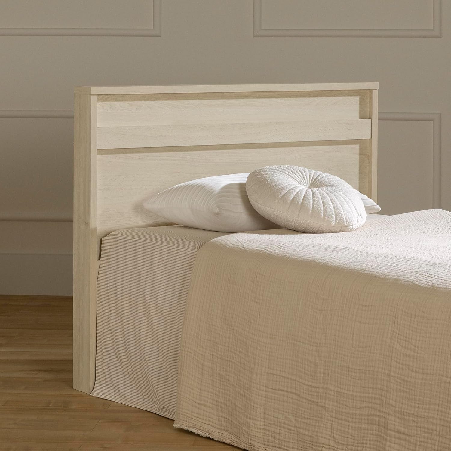 Contemporary Twin Headboard in Bleached Oak Finish