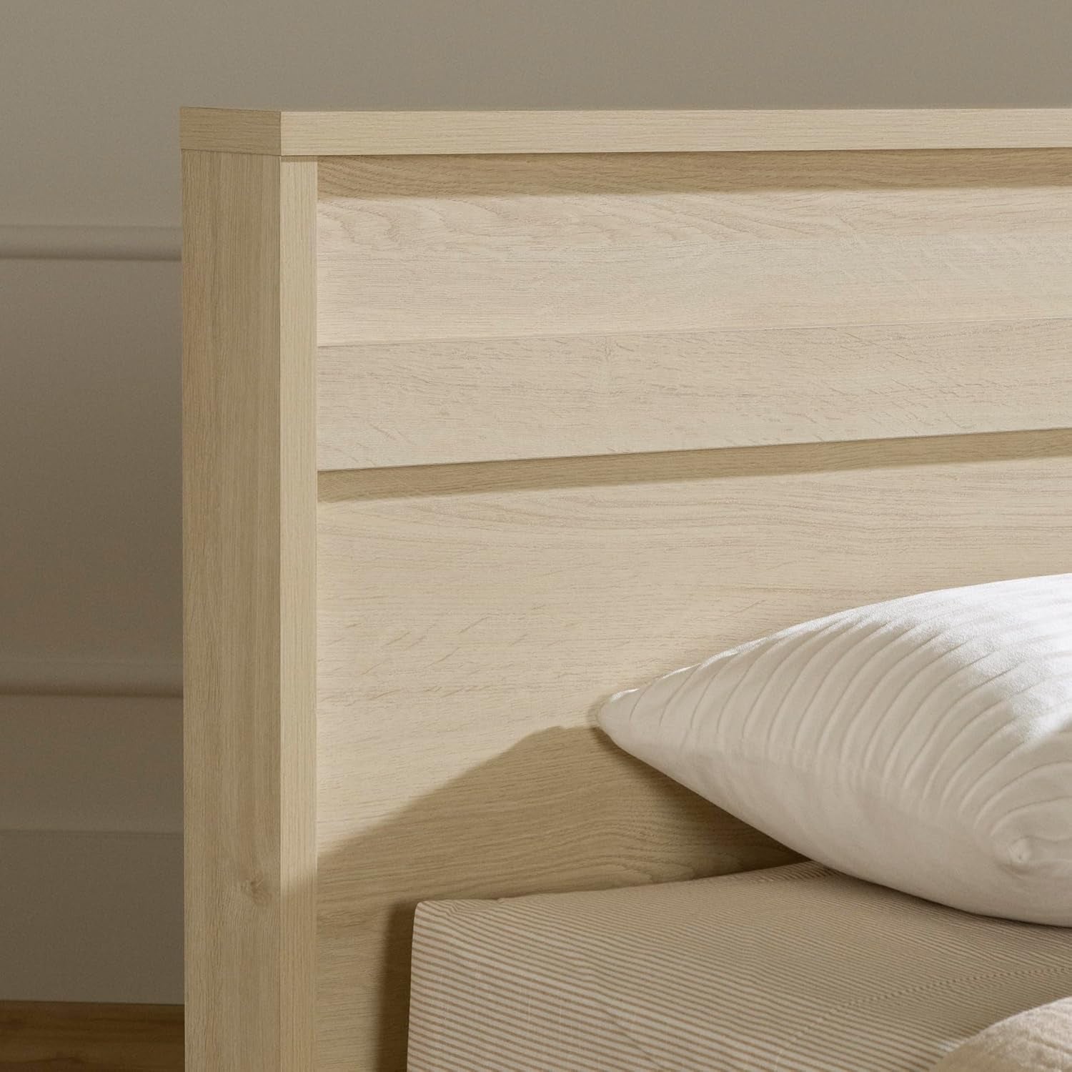 Contemporary Twin Headboard in Bleached Oak Finish