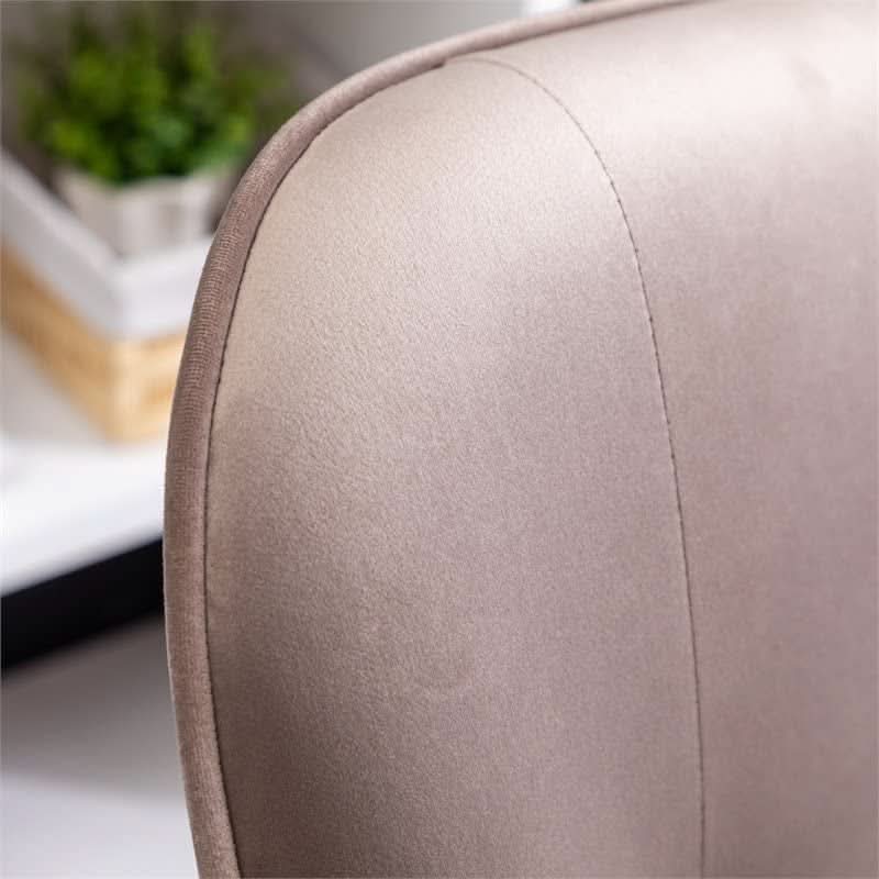 Contemporary Velvet Upholstered Accent Chair Chocolate