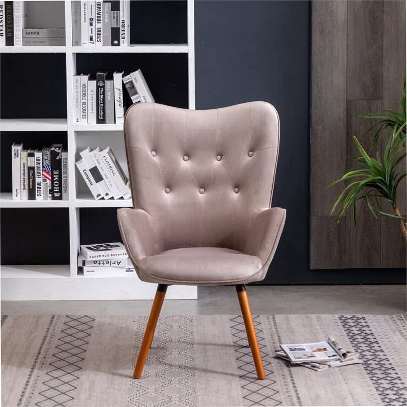 Contemporary Velvet Upholstered Accent Chair Chocolate