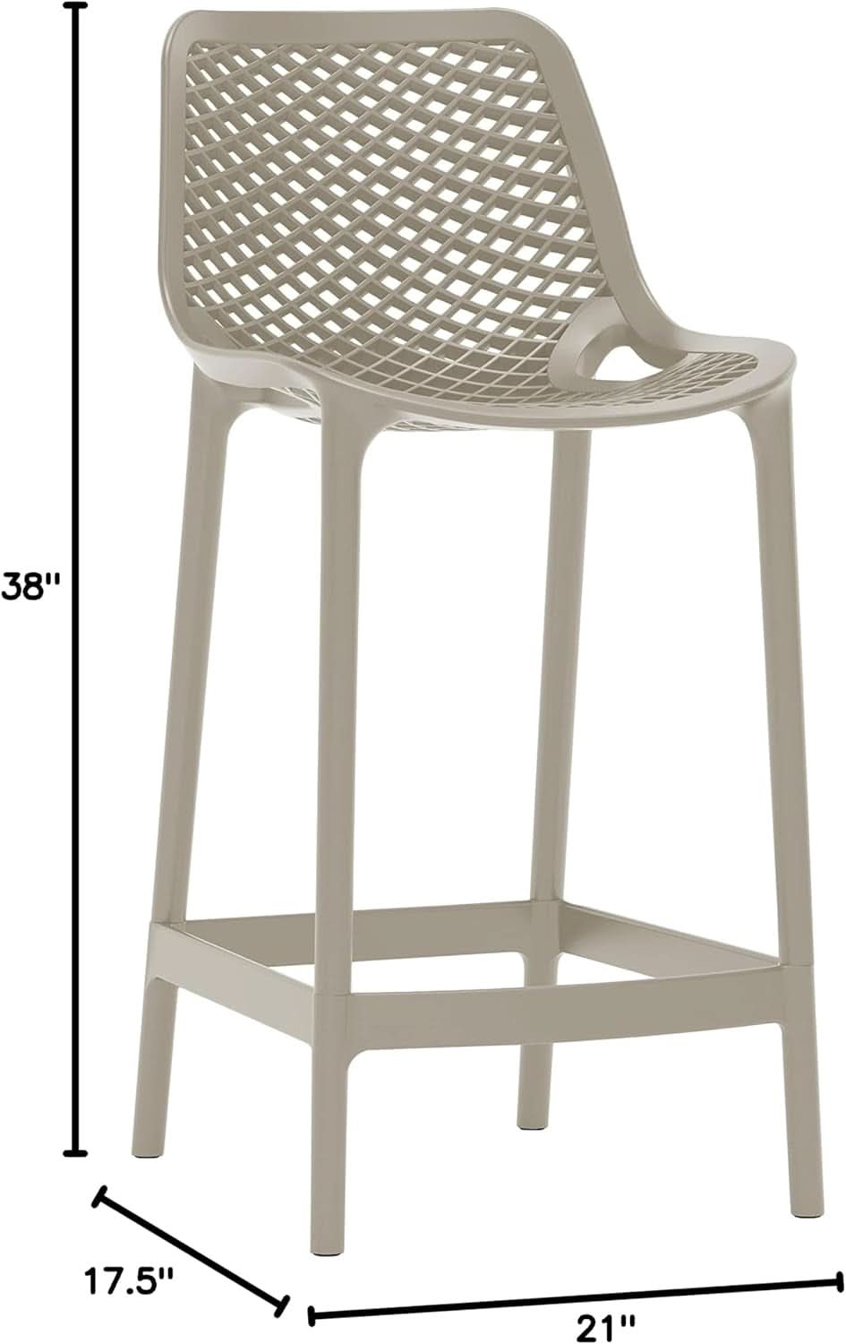 Contemporary Weather Resistant Outdoor Patio Stool Set
