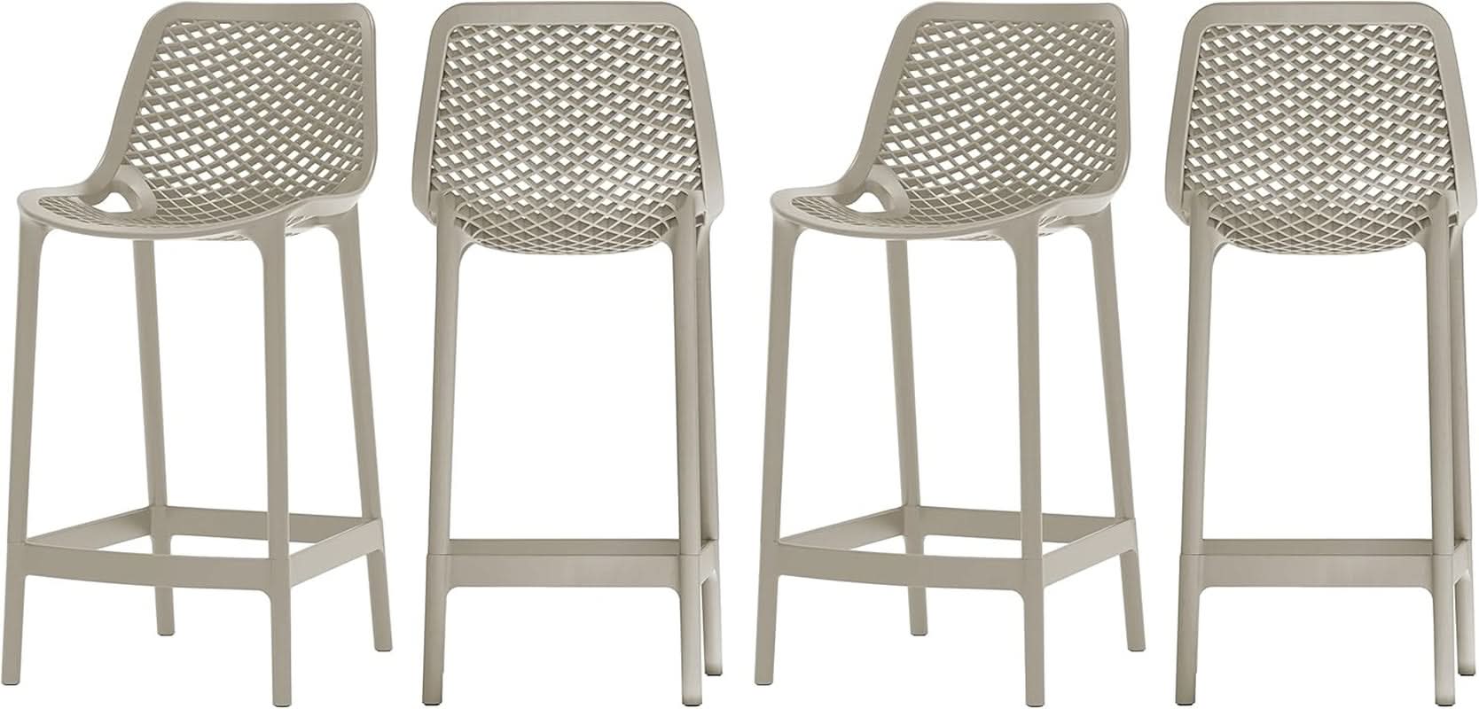 Contemporary Weather Resistant Outdoor Patio Stool Set