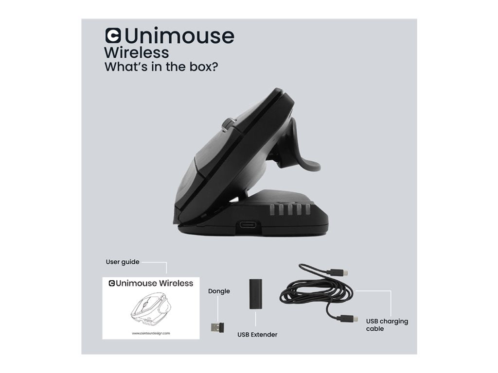 Contour Unimouse - Vertical mouse - ergonomic - right-handed - 7 buttons - wired - USB