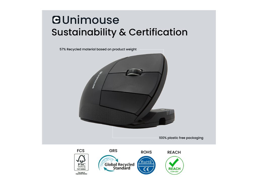 Contour Unimouse - Vertical mouse - ergonomic - right-handed - 7 buttons - wired - USB