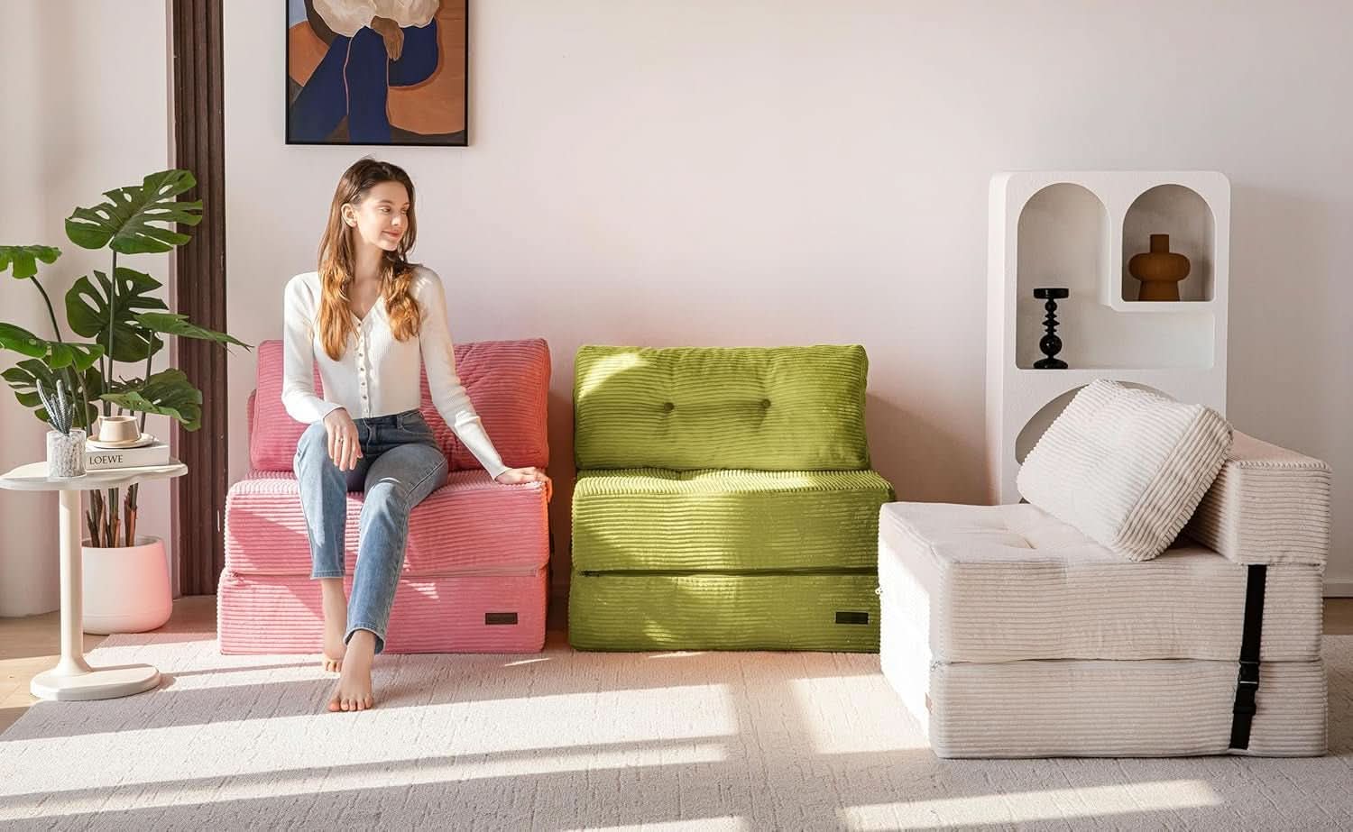 Convertible Folding Sofa Bed with High-Density Foam