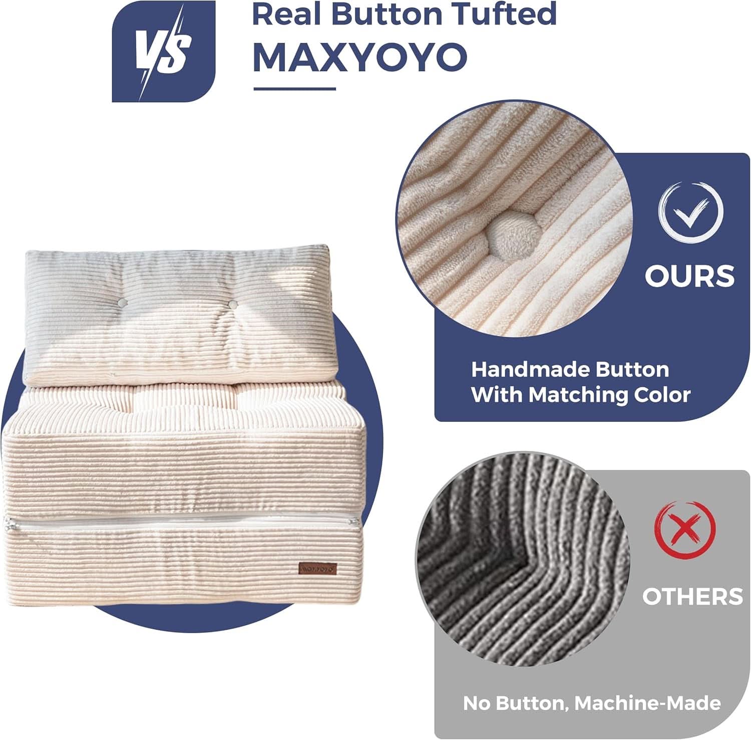 Convertible Folding Sofa Bed with High-Density Foam