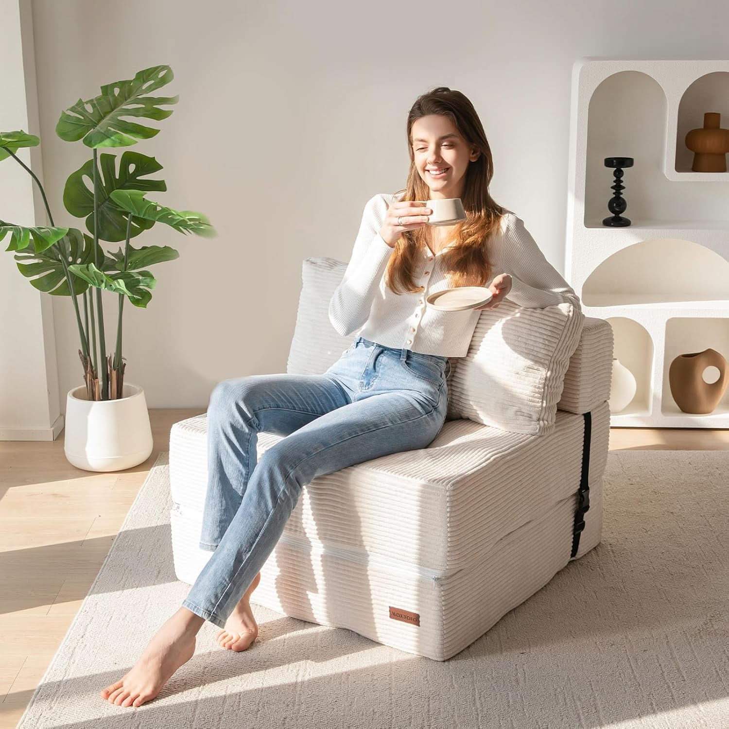Convertible Folding Sofa Bed with High-Density Foam