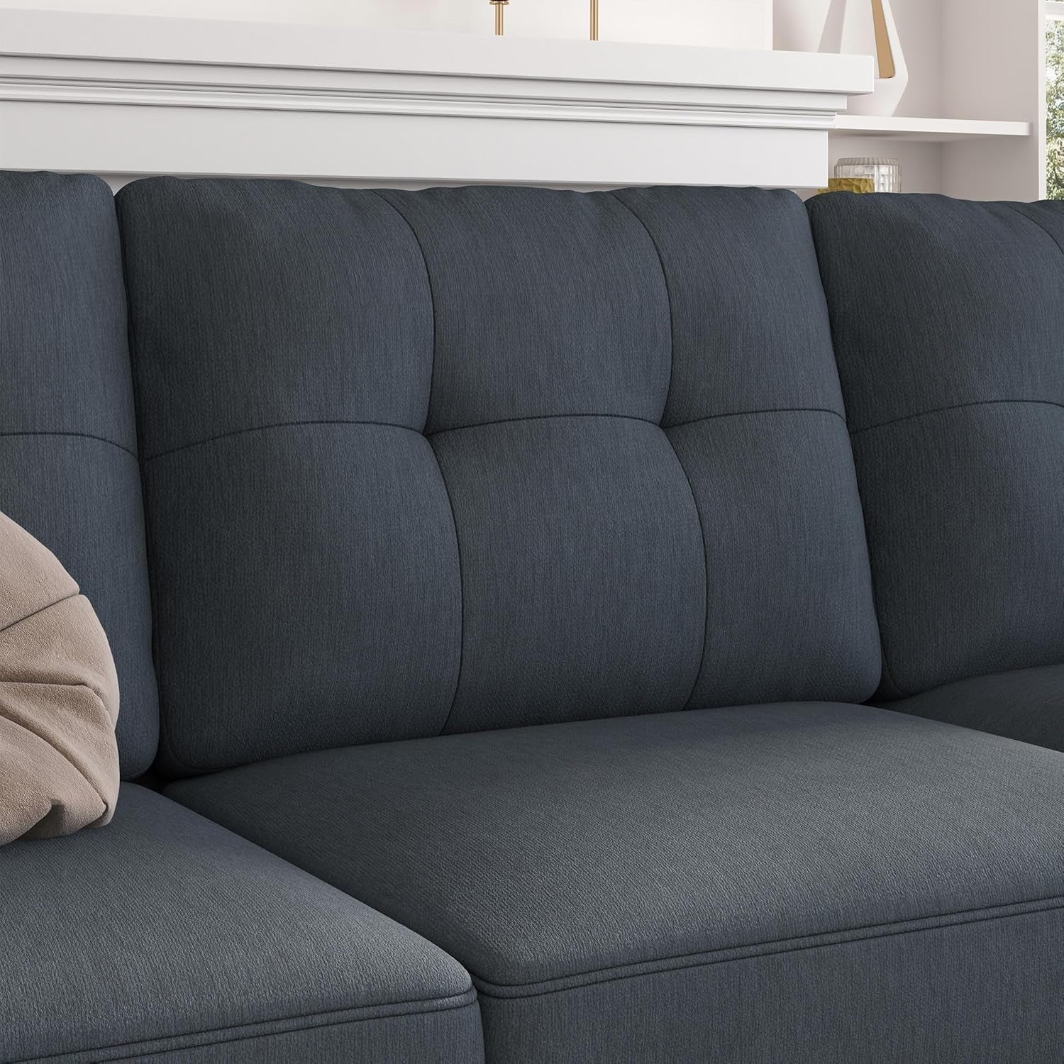 Convertible L Shaped Sectional Sofa Small Spaces Storage