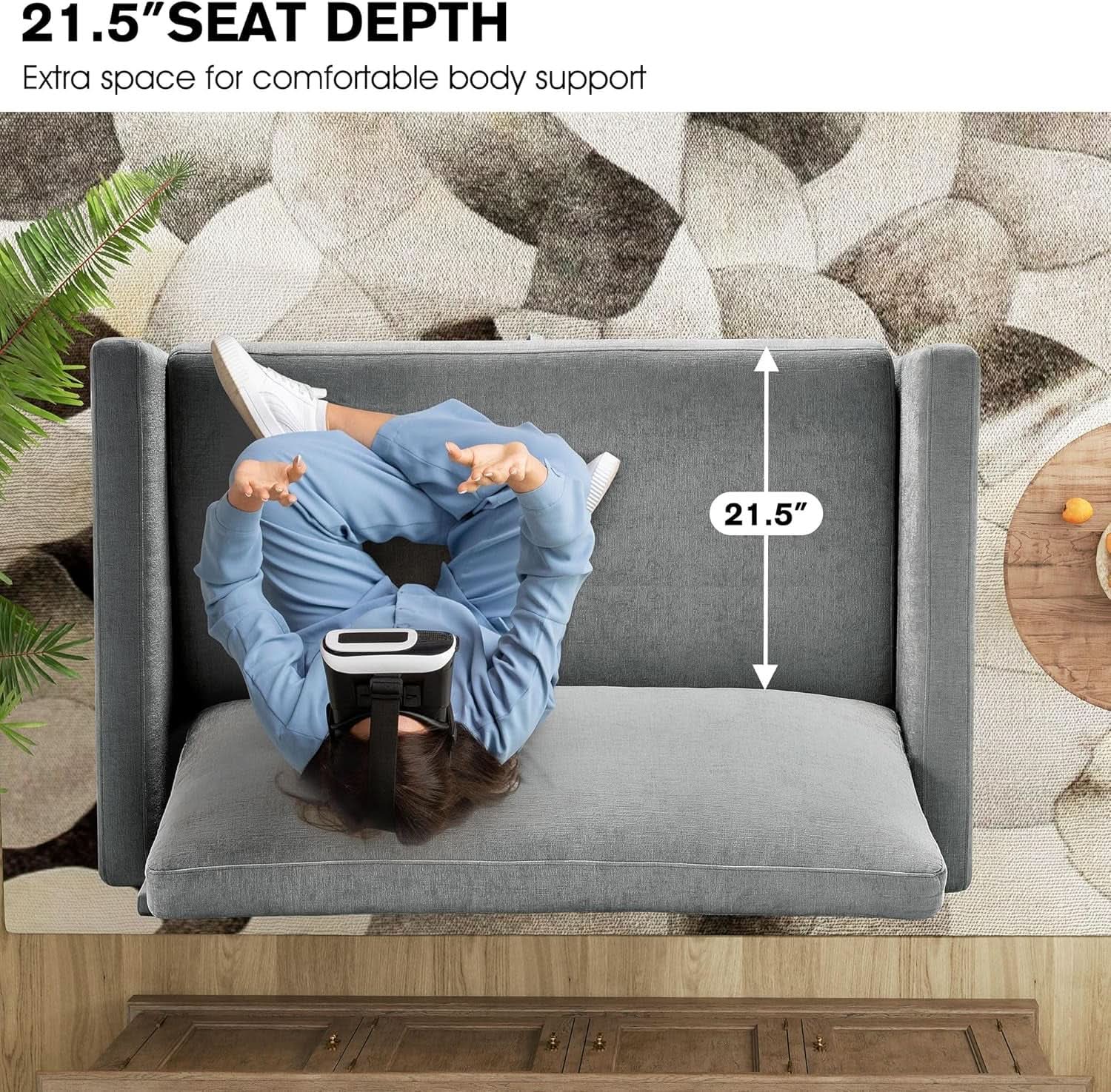 Convertible Loveseat Sleeper Sofa Bed for Small Spaces