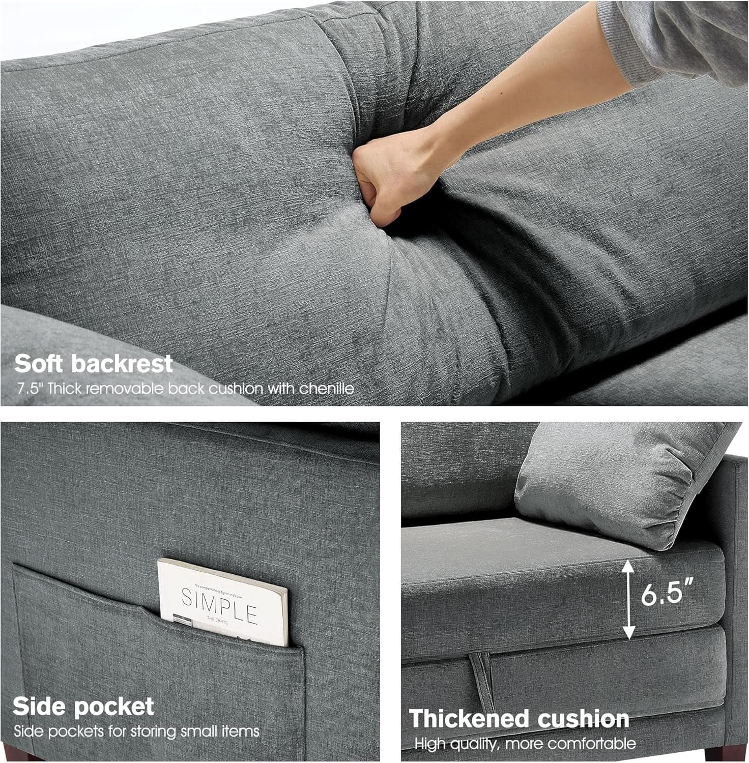 Convertible Loveseat Sleeper Sofa Bed for Small Spaces